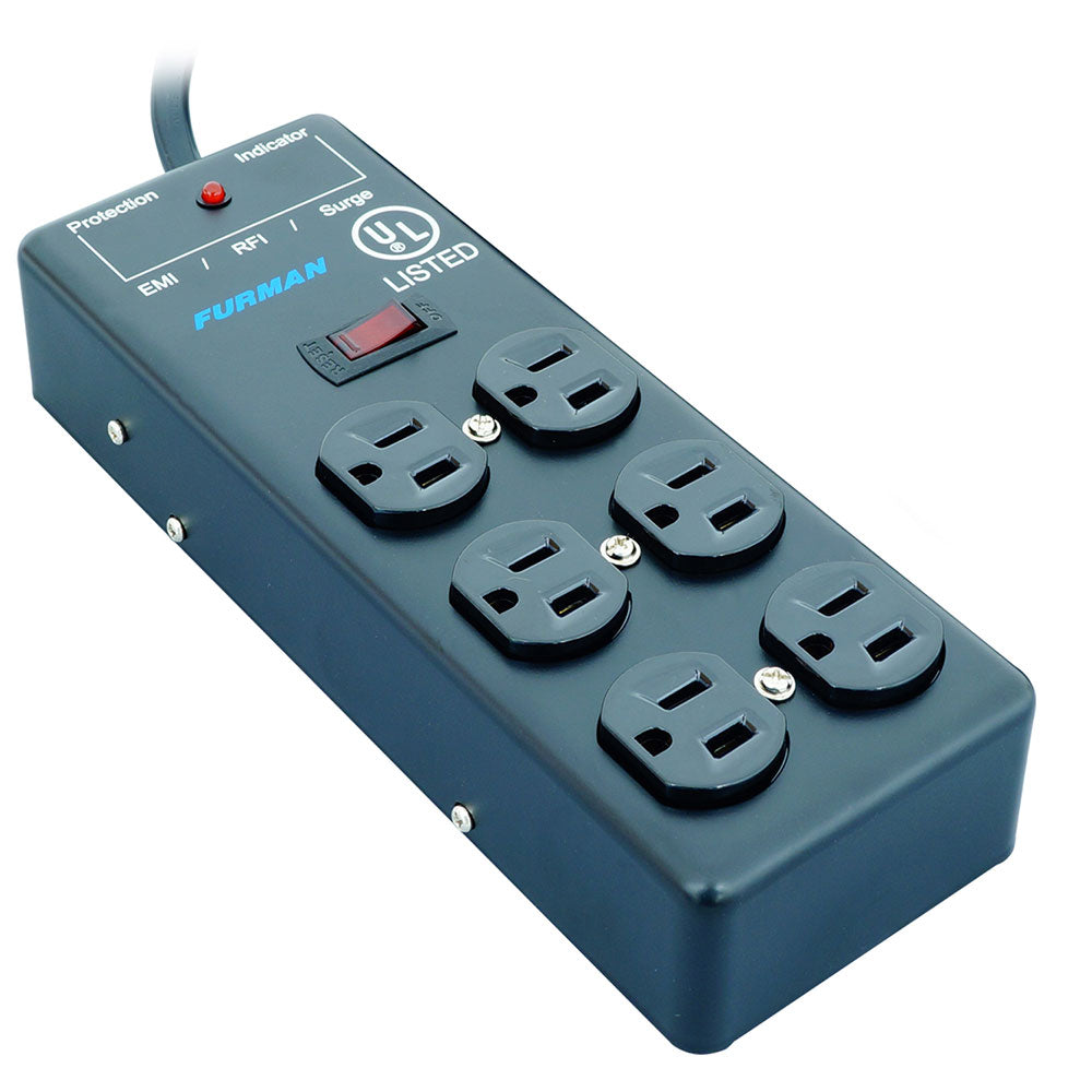 Furman SS-6B - 6 Outlet 2x3 Metal Chassis Surge Suppressor Strip