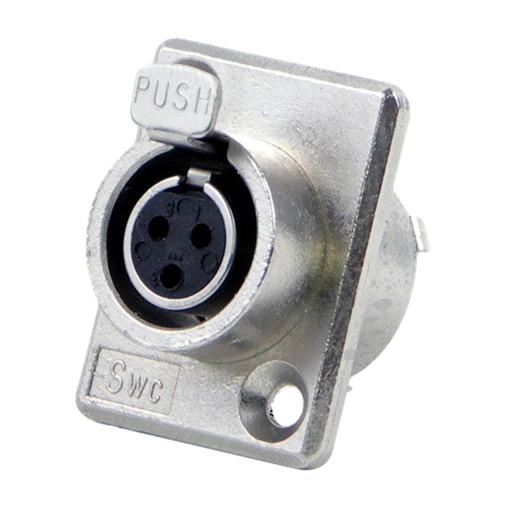 Switchcraft TY3F - Panel-Mount Mini XLR Female Connector (Solder Terminals)