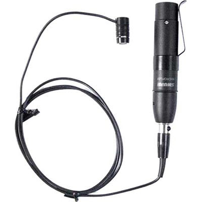 Shure MX184 Microflex Lavalier Super-Cardioid Condenser Microphone TA4F with XLR Beltpack Preamp