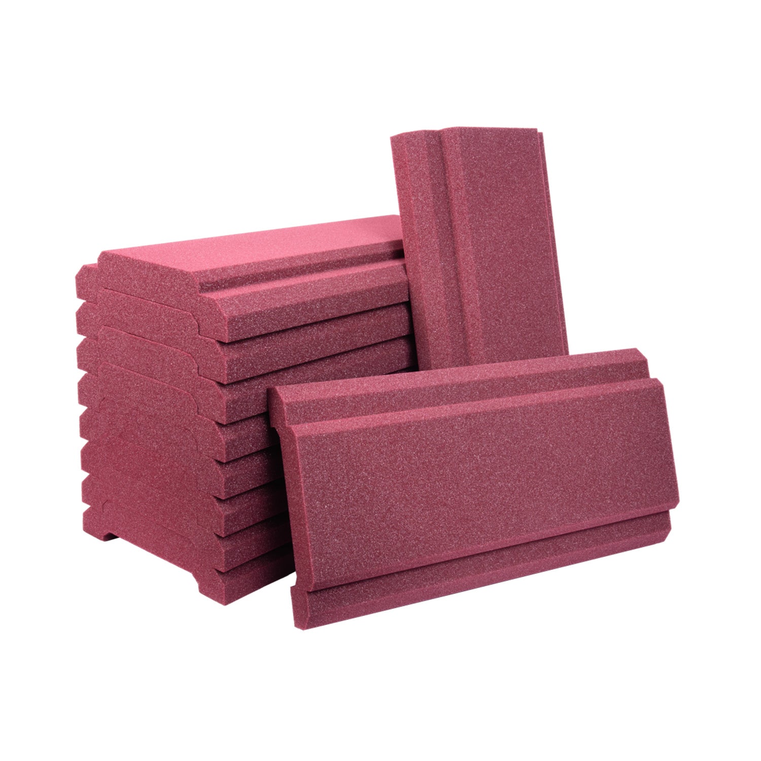 Auralex Studiofoam Royale - WaveCave 1x2 Foot Absorption Panels (Burgundy / Box of 10)