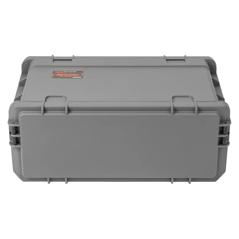 SKB 3i-4U11G-W - 4-Space Molded Rack Case with Wheels (Gray / ATA Overhead Bin Sized)