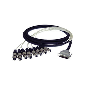 Pro Co DA88XF-5 DB25 to 8 XLRF Audio Snake (5 Foot)