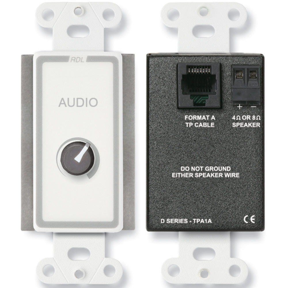 RDL D-TPA1A Decora Mount 3.5-Watt Format-A Headphone Amplifier (White)