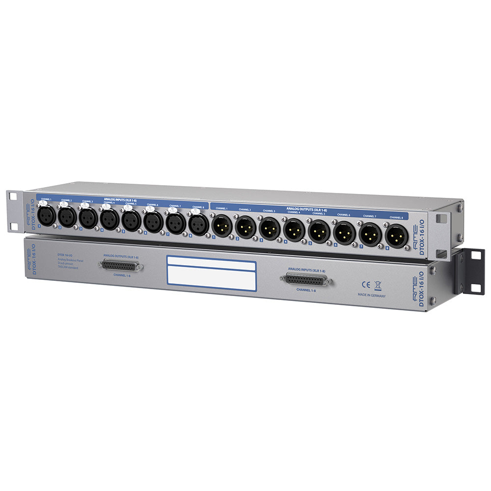 RME DTOX-16 I/O Analog Break Out Box (8 XLR In/8 XLR Out to Dual DB25)