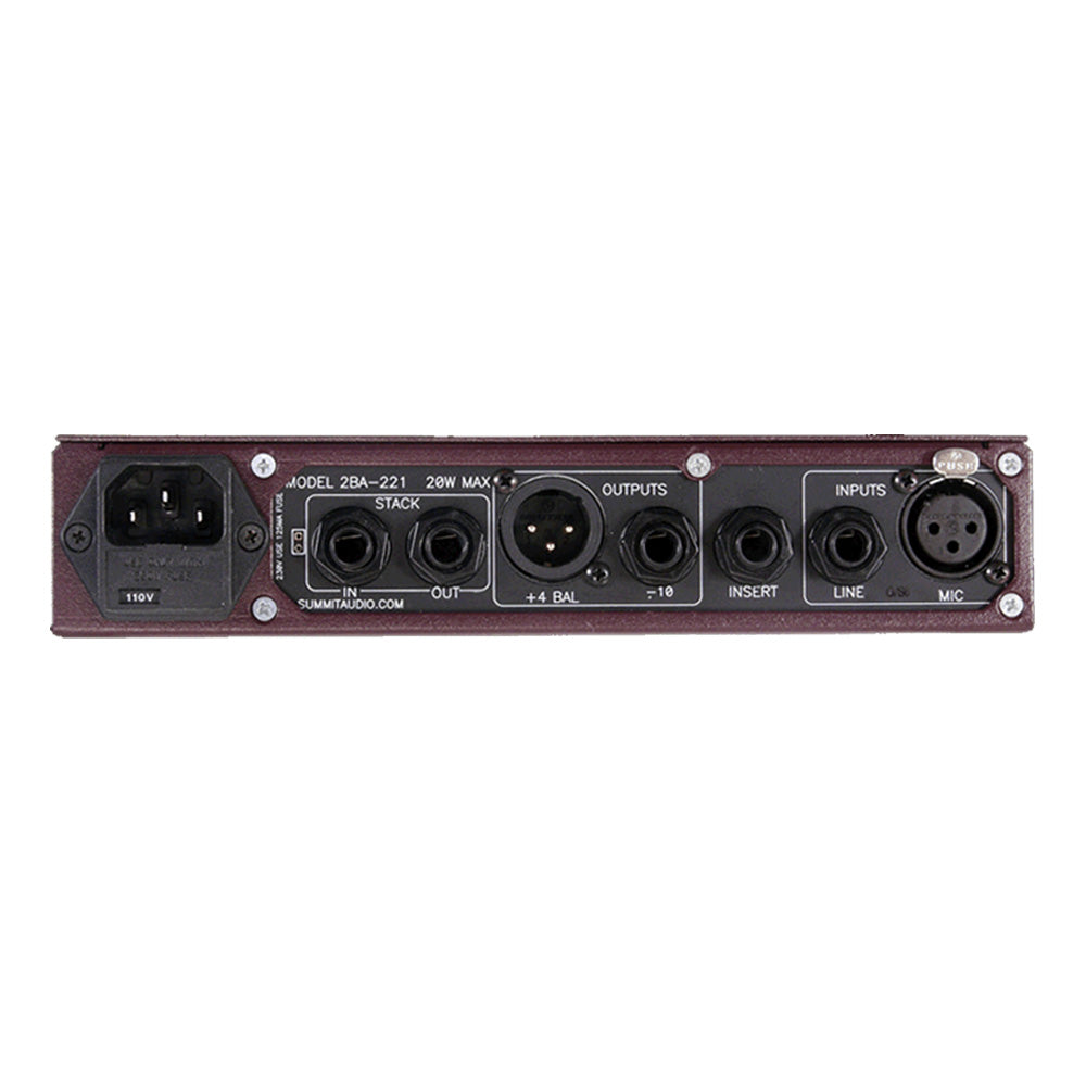 Summit Audio 2BA-221 Single Channel Tube Microphone/Line Preamplifier