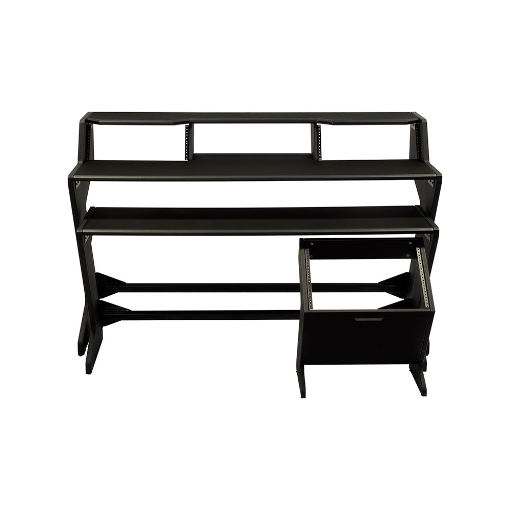 Ultimate Support Nucleus-Z Navigator - Complete Studio Workstation Desk with Rack and Keyboard Shelf