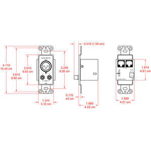 RDL DB-TPSL2A Decora Mount Active Format-A Sender - XLR/RCA Input (Black)