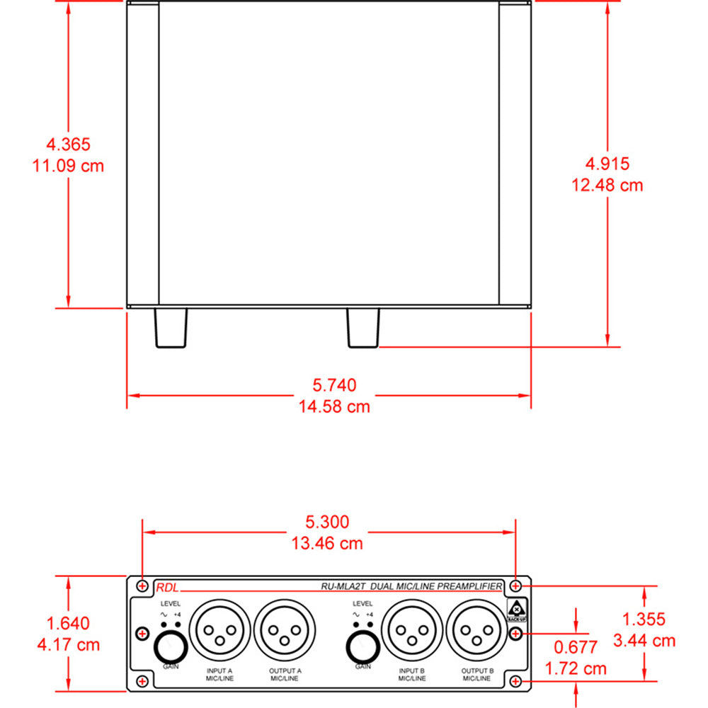 RDL RU-MLA2T Dual Mic / Line Preamplifier