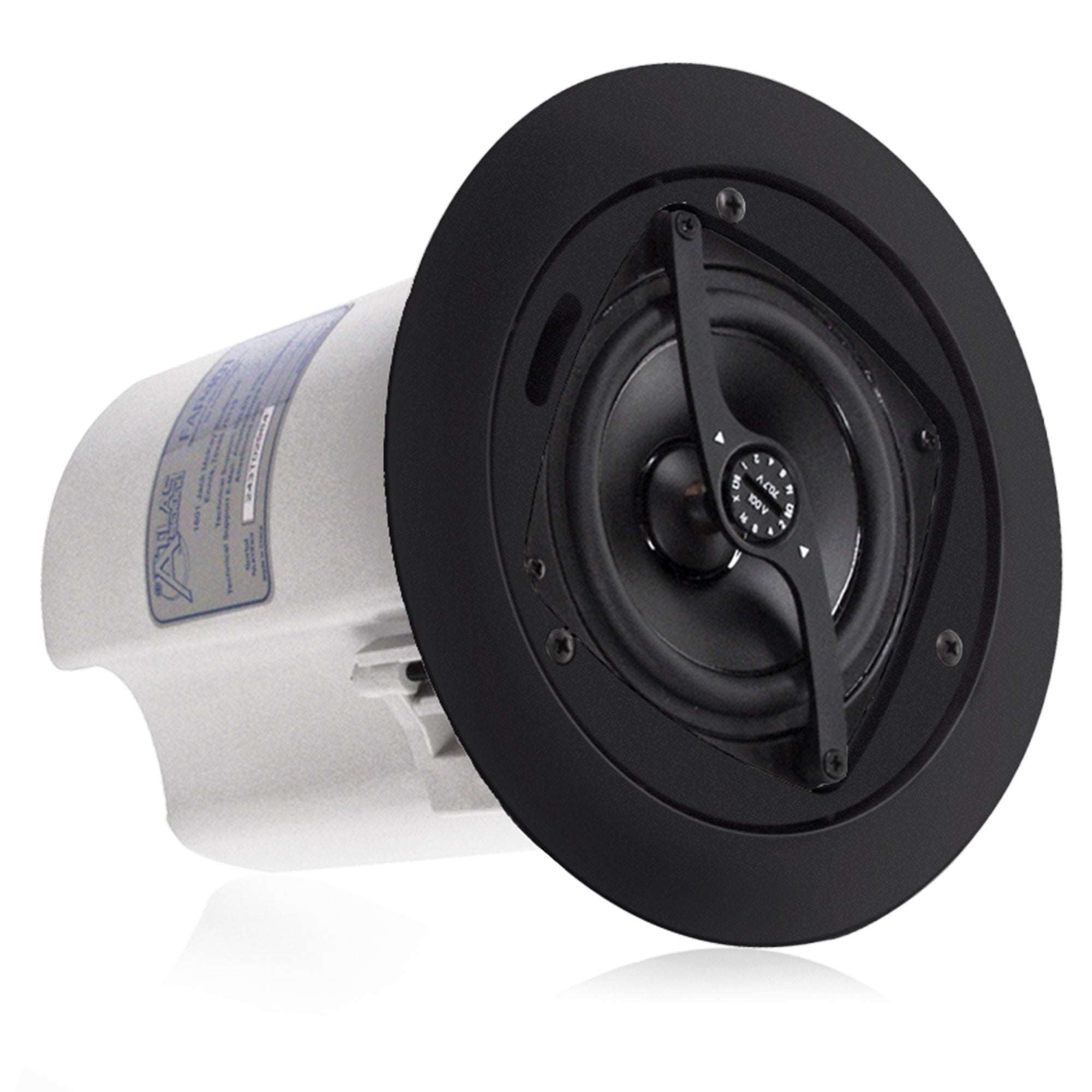 AtlasIED FAP40T-B - 4-Inch In-Ceiling Loudspeaker with Transformer (Black)