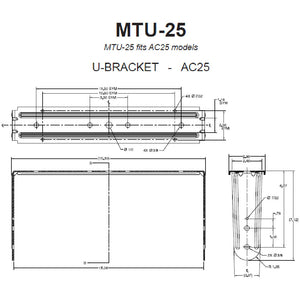 JBL MTU-25-WH U Bracket Mount for AC25 (White)