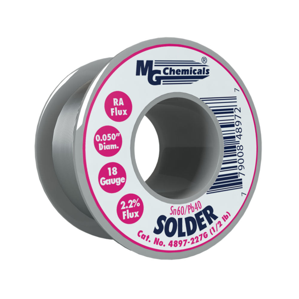 MG Chemicals 4897-227G - Sn60 / Pb40 Rosin Core Solder (1/2 lb / 227G Roll)