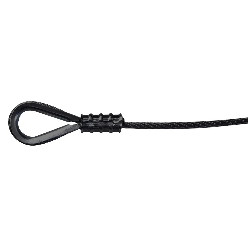 Adaptive Technologies 3/16x20-B - 3/16 Inch Rigging Wire Rope (Black / 20 Foot)