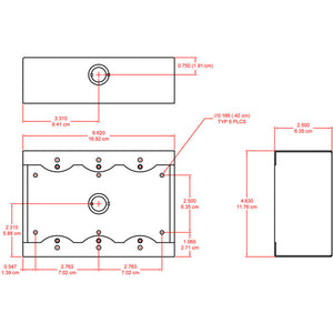 RDL SMB-3W Surface Mount Boxes for Decora Remote Controls and Panels