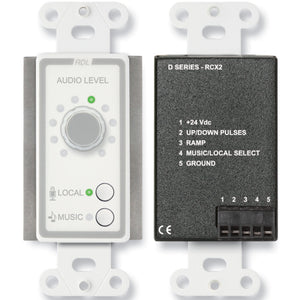 RDL D-RCX2 Room Control for RCX-5C Room Combiner (White) - Custom Engraving Option