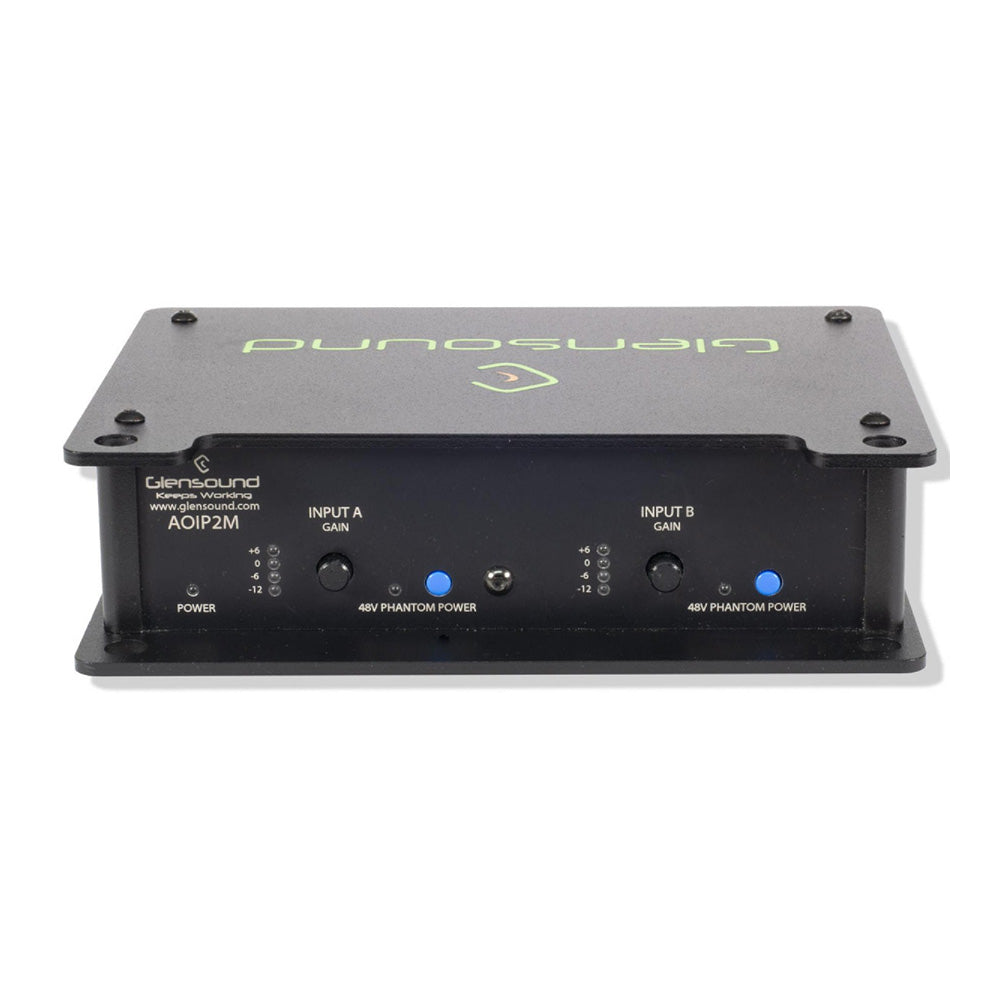 Glensound AoIP2M - Two-Channel Mic Amp to Dante Interface