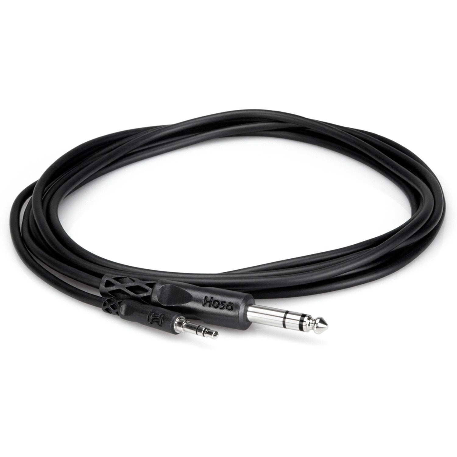 Hosa CMS-105 Stereo Interconnect, 3.5 mm TRS to 1/4 inch TRS, 5 feet