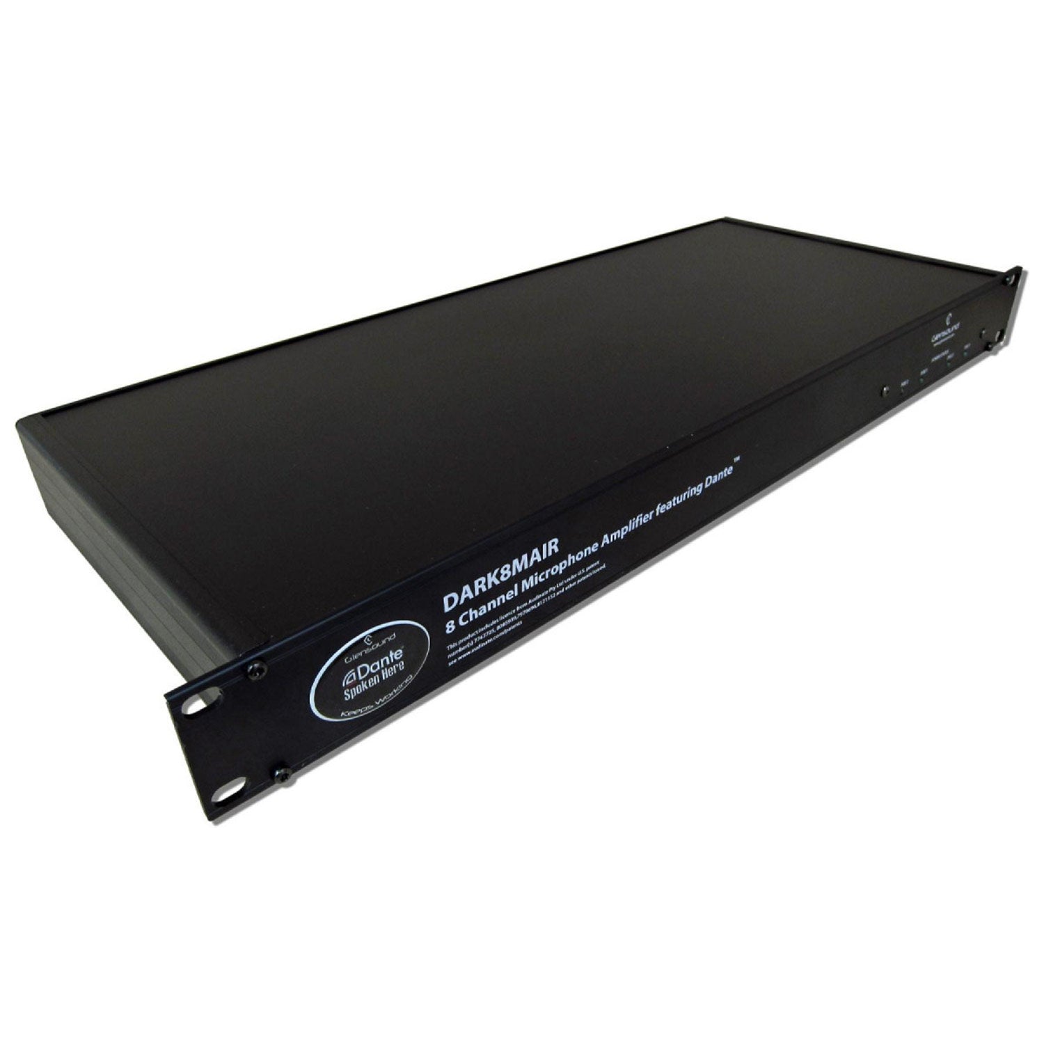 Glensound DARK8MAIR - 8 Channel Dante/ AES67 Microphone Amplifier
