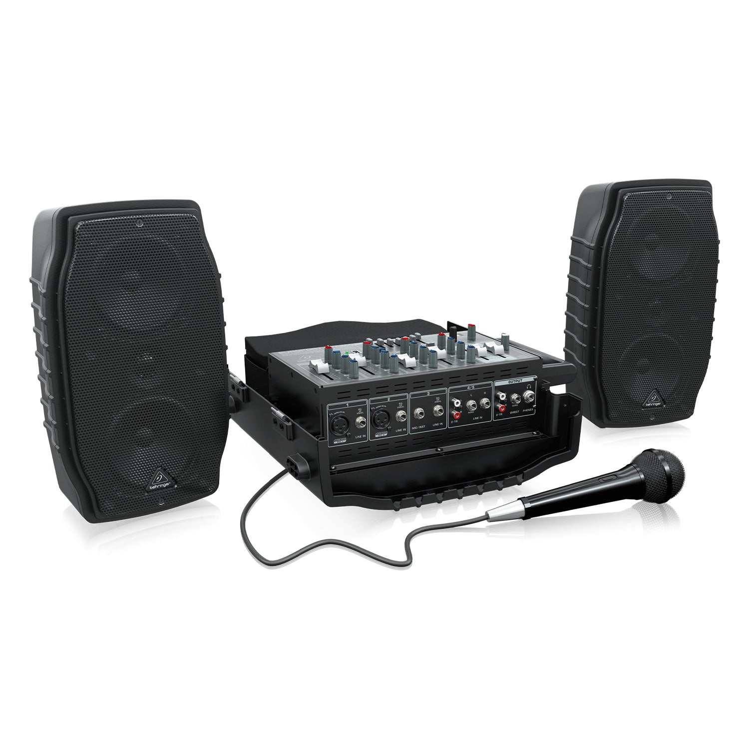 Behringer PPA200 - Ultra-Compact 200W 5-Channel Powered Mixer with Wireless Microphone Option - B-Stock