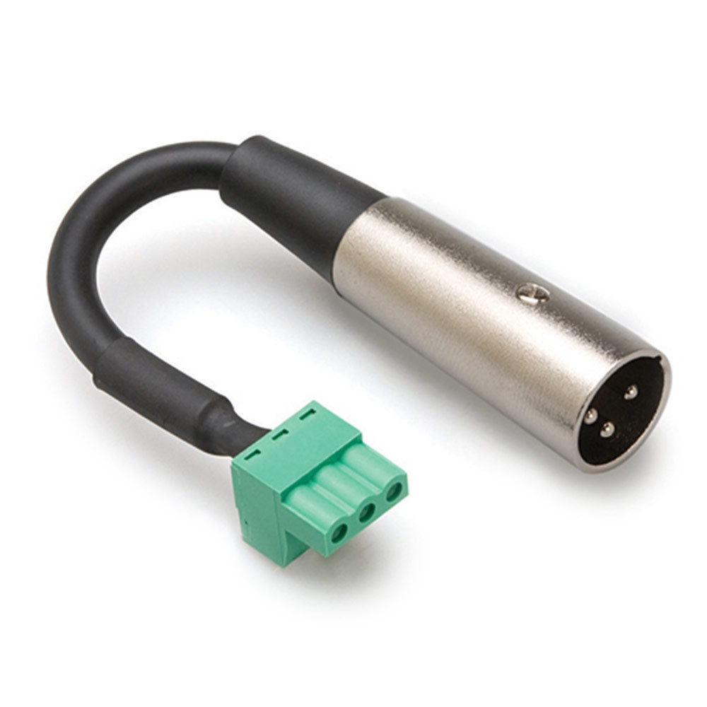 Hosa PHX-206M-BULK Low-voltage Adaptor, PHX3F to XLR3M, 6 inches