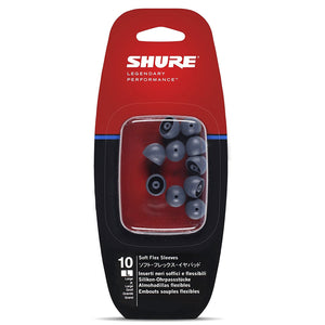 Shure EASFX1-10L Large Soft Flex Earphone Sleeves (Gray/5 Pairs)