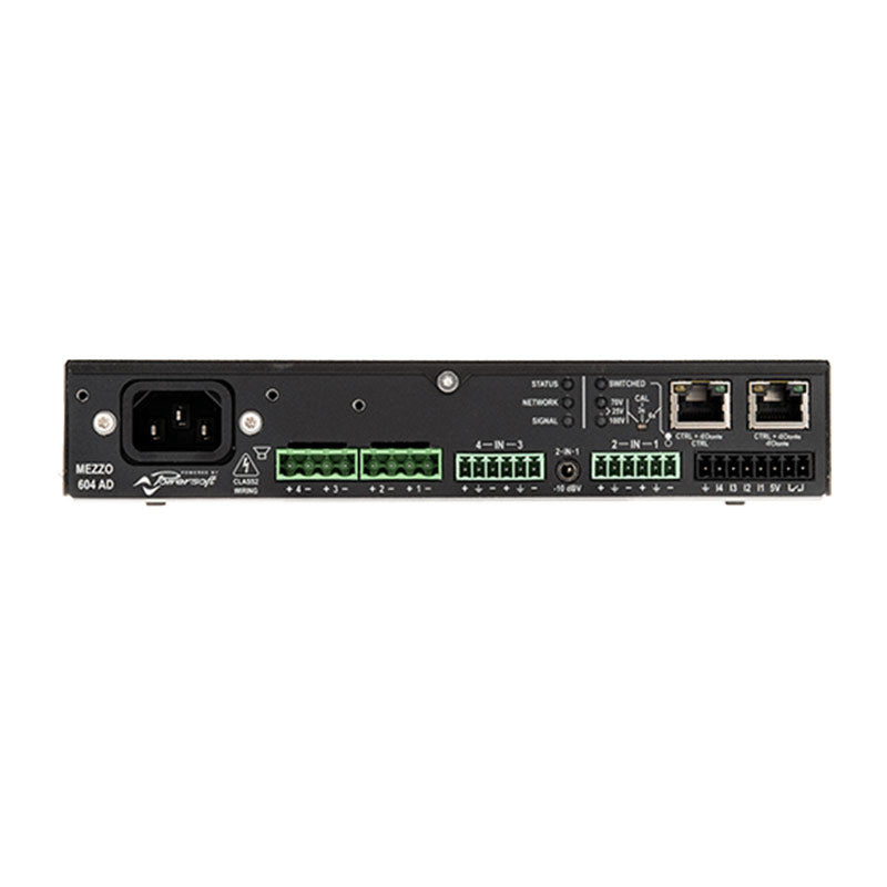 Powersoft Mezzo 604 AD - 600-Watt 4-Channel Compact Amplifier with DSP and Dante