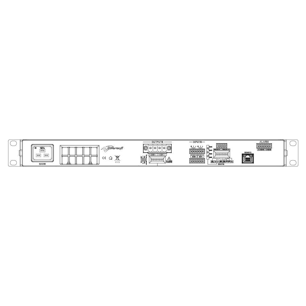 Powersoft Duecanali 1604 DSP - Two-Channel Install Power Amplifier with DSP