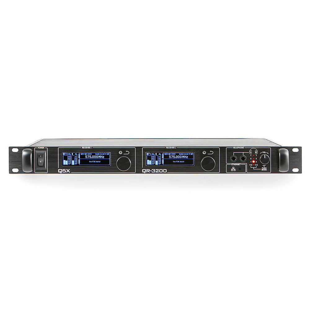 Q5x QR-3200 - Dual-Channel Rack Mount Receiver (525 - 600 MHz)