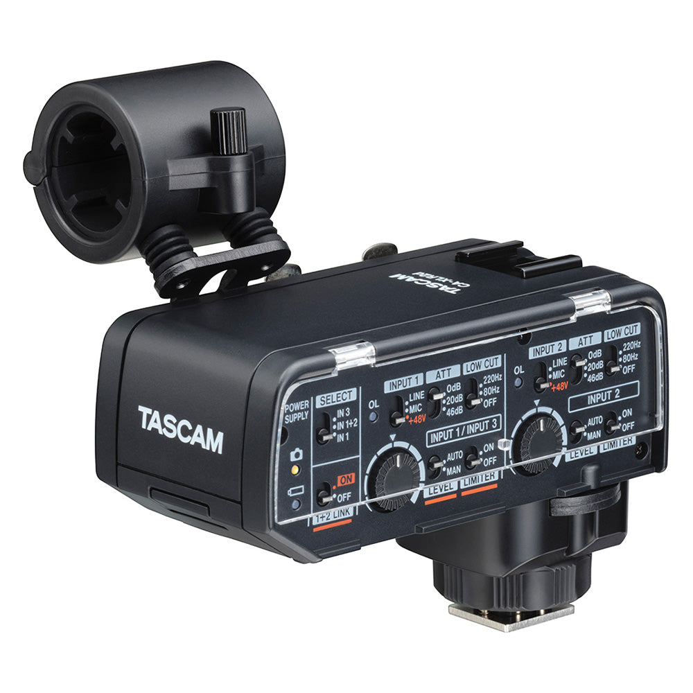Tascam CA-XLR2D-F - CA-XLR2d XLR Microphone Adapter for Mirrorless Cameras (FujiFilm)