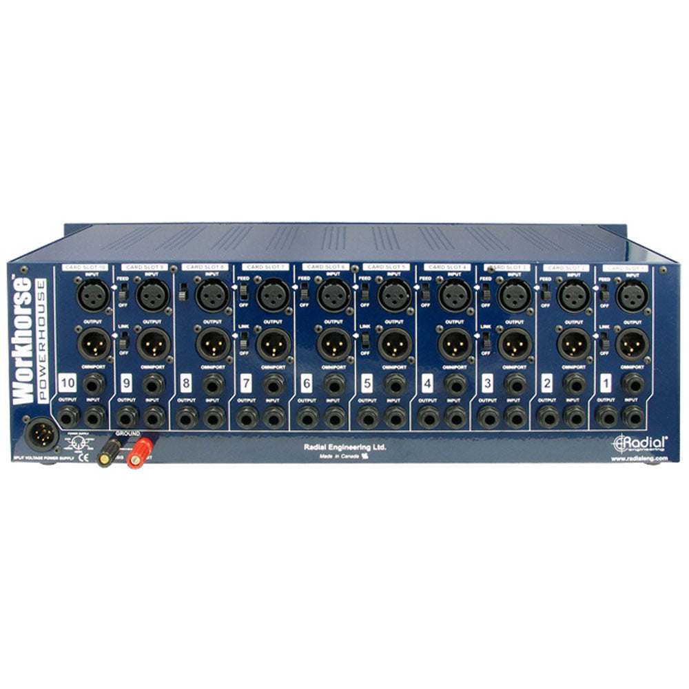 Radial Engineering Workhorse Powerhouse 10 Space 500 Series Chassis