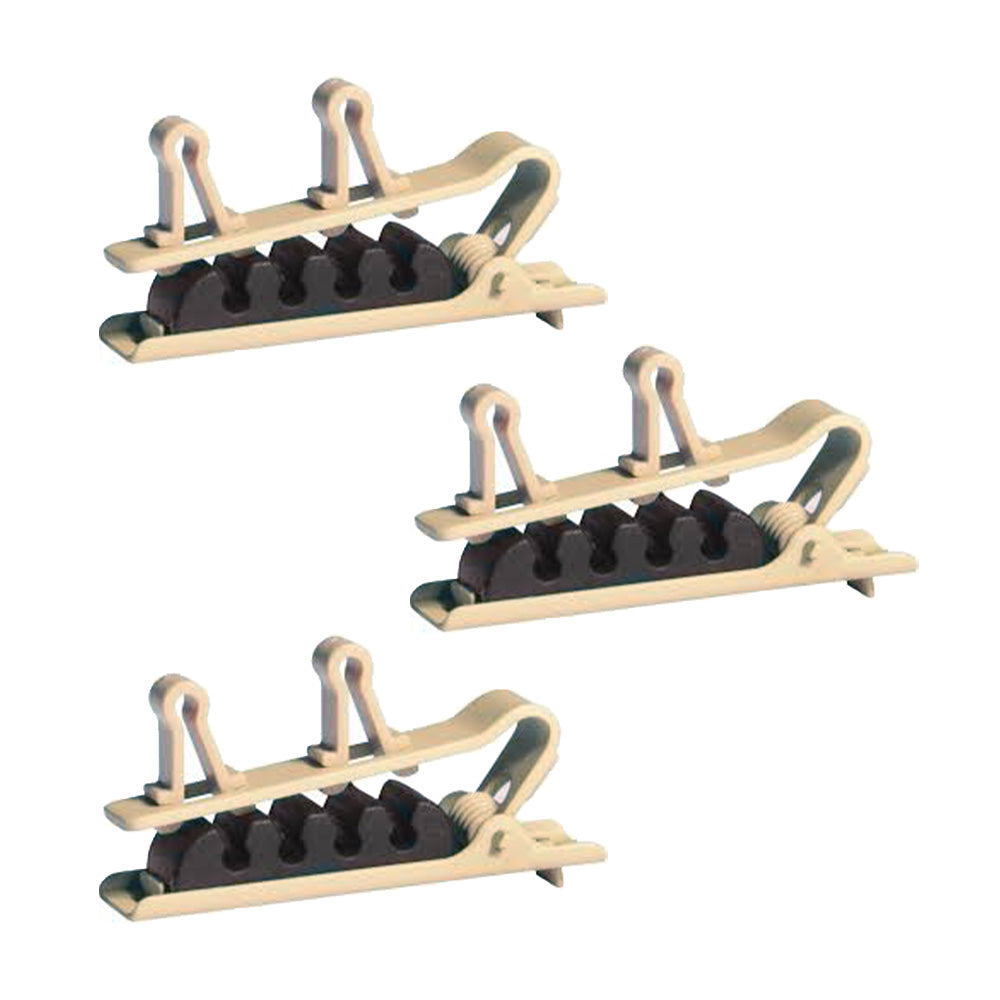 Shure RPMDL4DTC Dual Tie Clip for DL4 Lavalier (Tan / Set of 3)