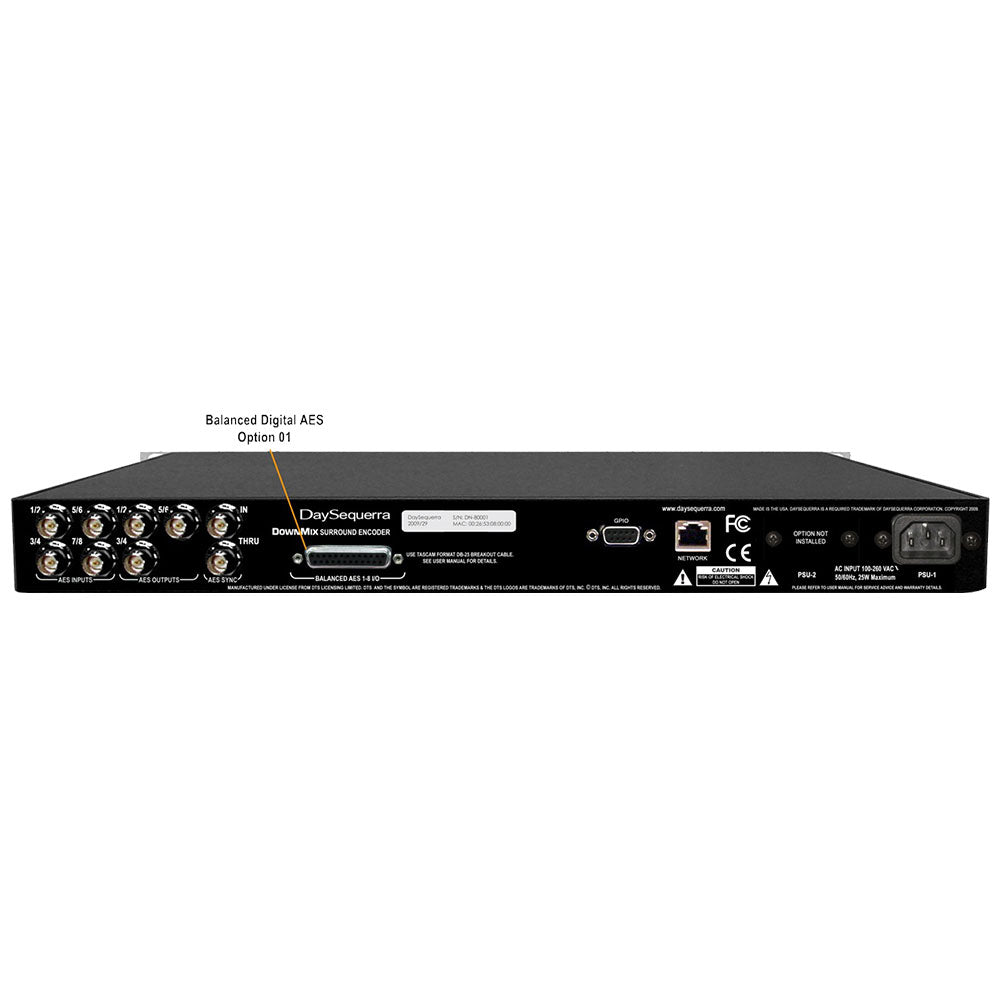 DaySequerra Downmix DTS 5.1 Surround to Stereo Neural Broadcast Format Converter