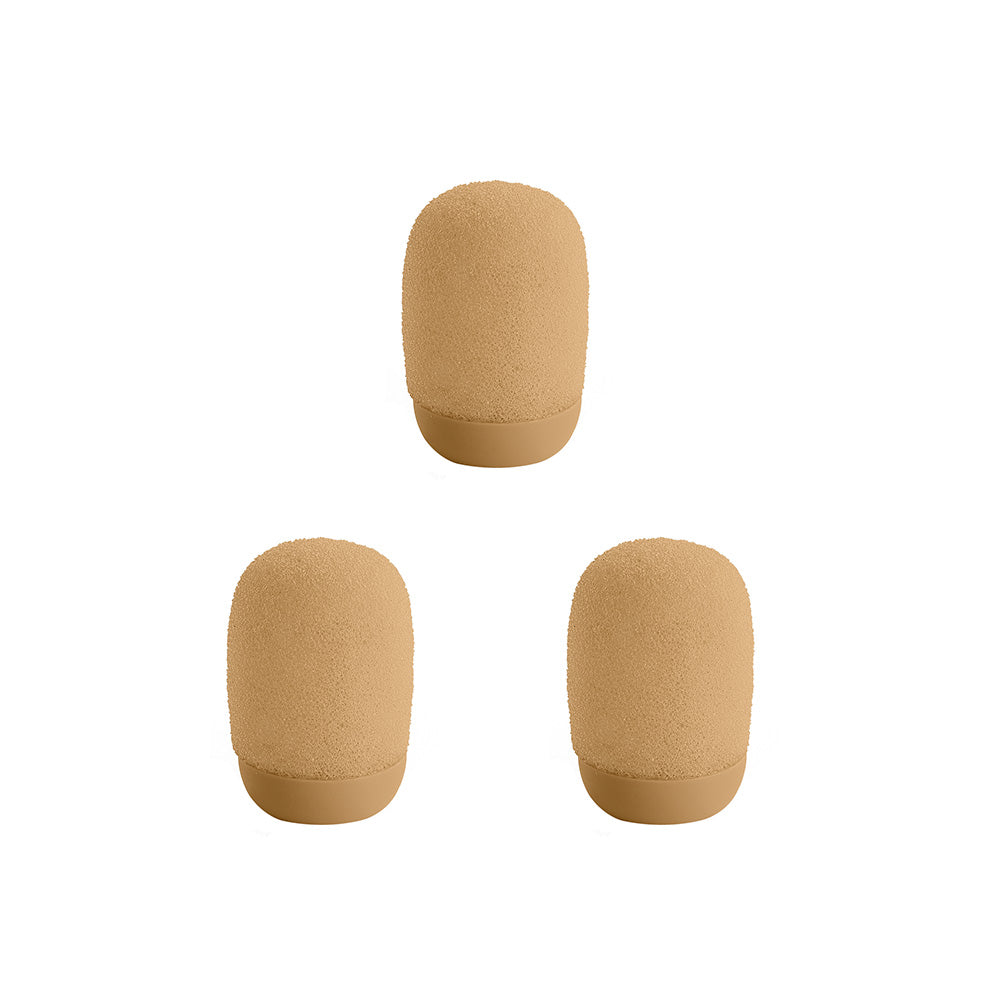 Shure RPMUL4SFWS/T - Snap Fit Windscreens for UL4 Lavalier (Tan / 3 Pack)