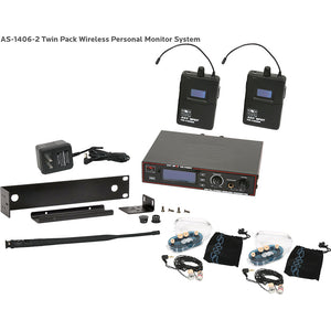 Galaxy Audio AS-1406 AnySpot Wireless In-Ear Monitoring System with EB6 (M Band / 516-558 MHz)