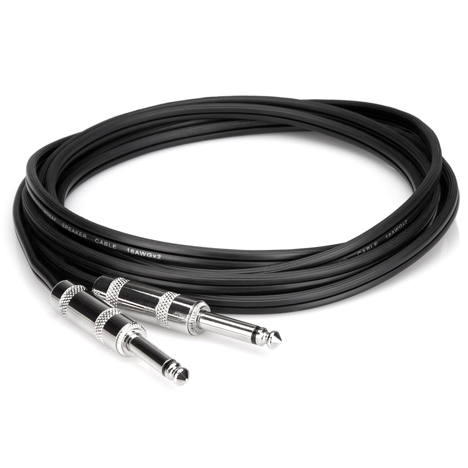 Hosa SKZ-630 Speaker Cable, Hosa 1/4 inch TS to Same, Black Zip, 30 feet