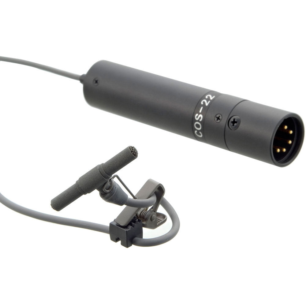 Sanken COS-22 Dual Capsule Stereo Lavalier Microphone (Gray, 3.0M Cable, XLR5M)