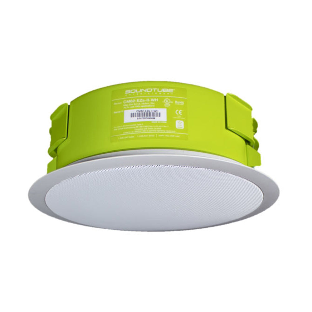 Soundtube CM62-EZS-II-WH - Two-Way 6.5-Inch In-Ceiling Loudspeaker with Short Can (White)