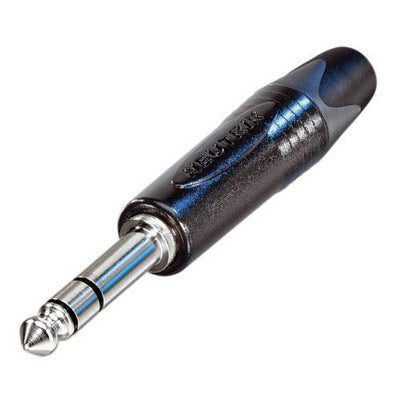 Neutrik NP3X-BAG 1/4" TRS Phone Connector - Black/Silver
