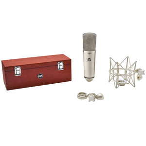 Warm Audio WA-87 R2B LDC Microphone - Nickel Color with Shock Mount, Hard Mount & Wood Box