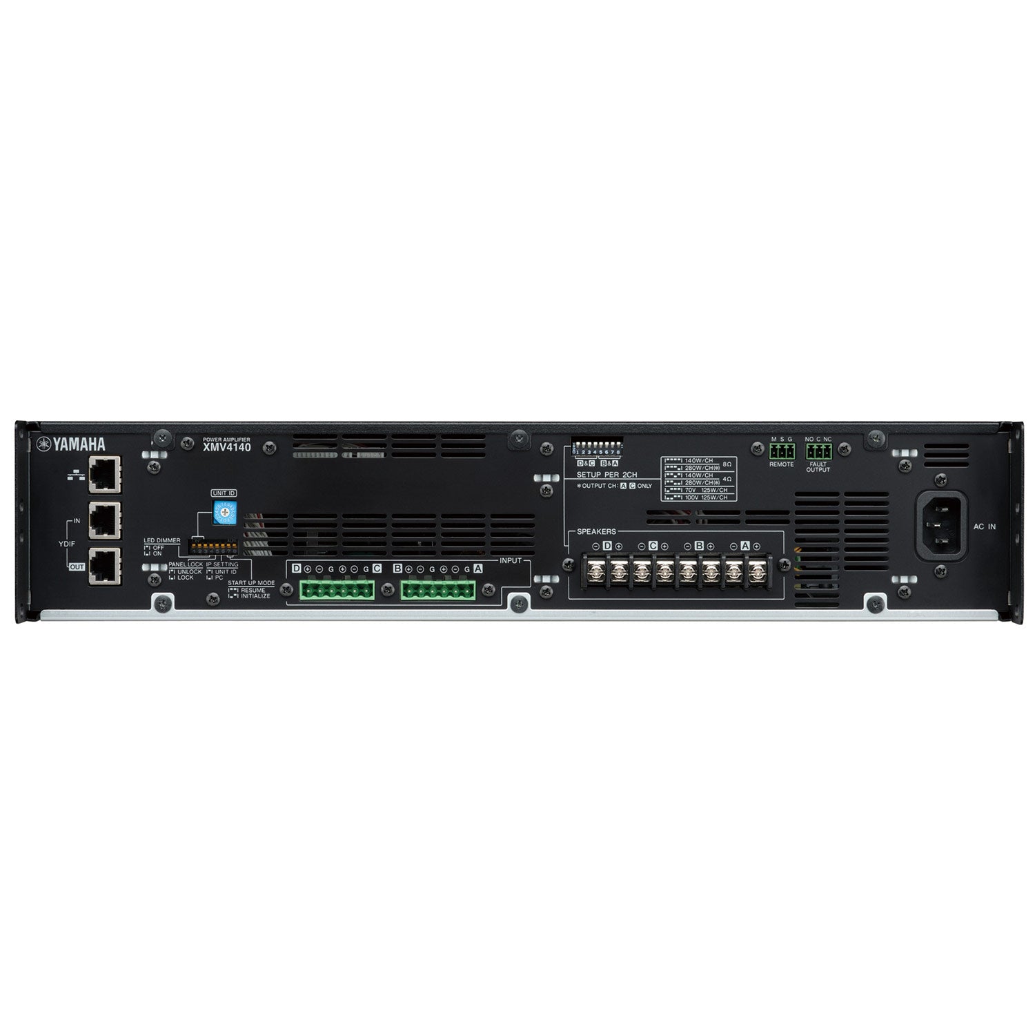 Yamaha XMV4140 4-Channel Power Amplifier with YDIF Interface