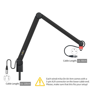 Yellowtec YT3605-XLR - m!ka On-Air Microphone Arm (Black / XLR Ends)