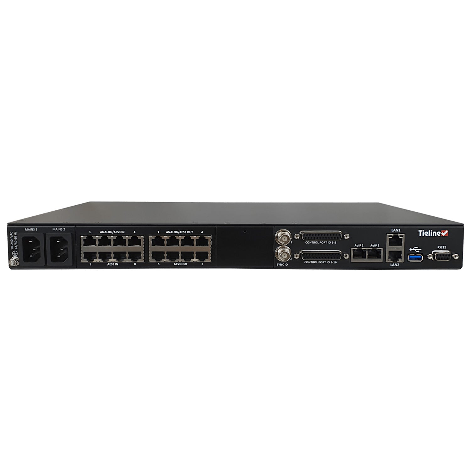 Tieline TLR6200-16D Gateway Series 16-Channel High-Density IP Codec with Dante