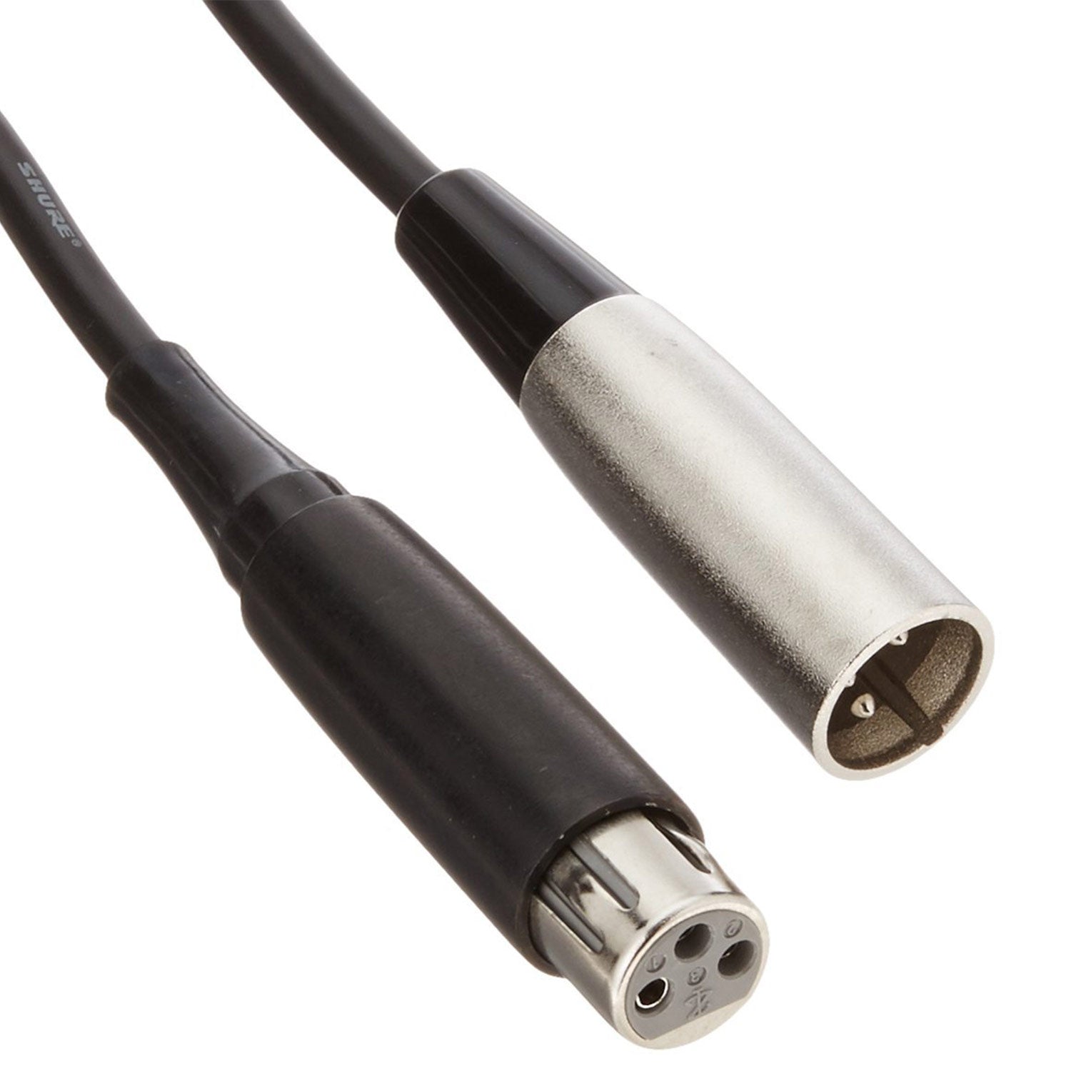 Shure C25B Heavy-Duty Microphone Cable with Black Connector on Mic End (25 Foot)