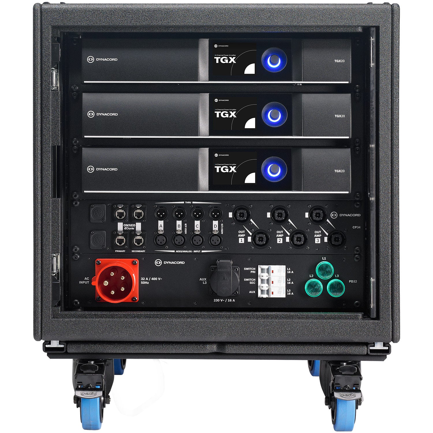 Dynacord TGX System Rack - Preconfigured Touring Power Amp System