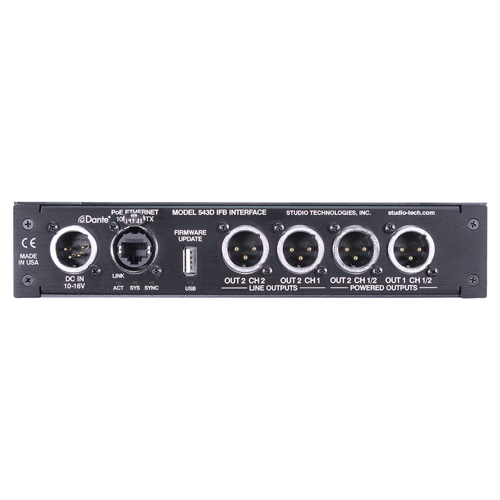 Studio Technologies Model 543D - Dante to IFB Interface