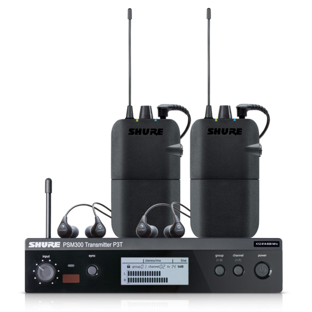 Shure P3TR112TW-H20 PSM300 TWINPACK (H20 Band - 518-542 MHz)