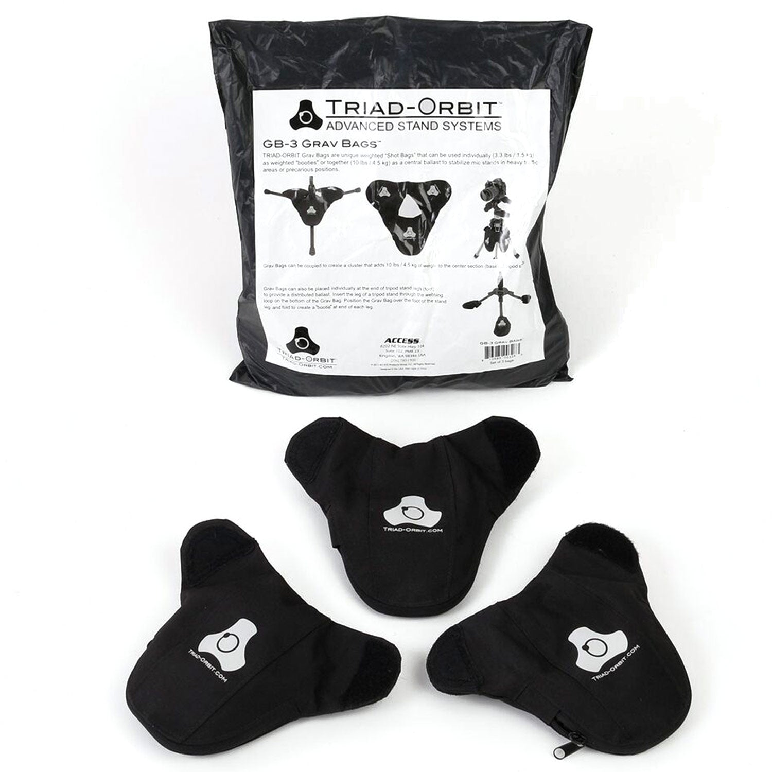 Triad-Orbit GB-3 GravBags Ballast Bag for Microphone Stands
