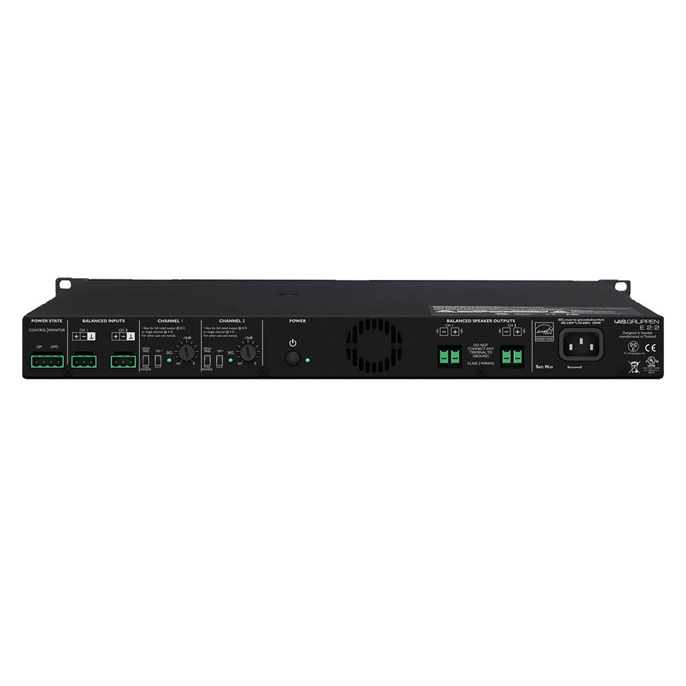 Lab Gruppen E 2:2 Two-Channel Installation Power Amplifier