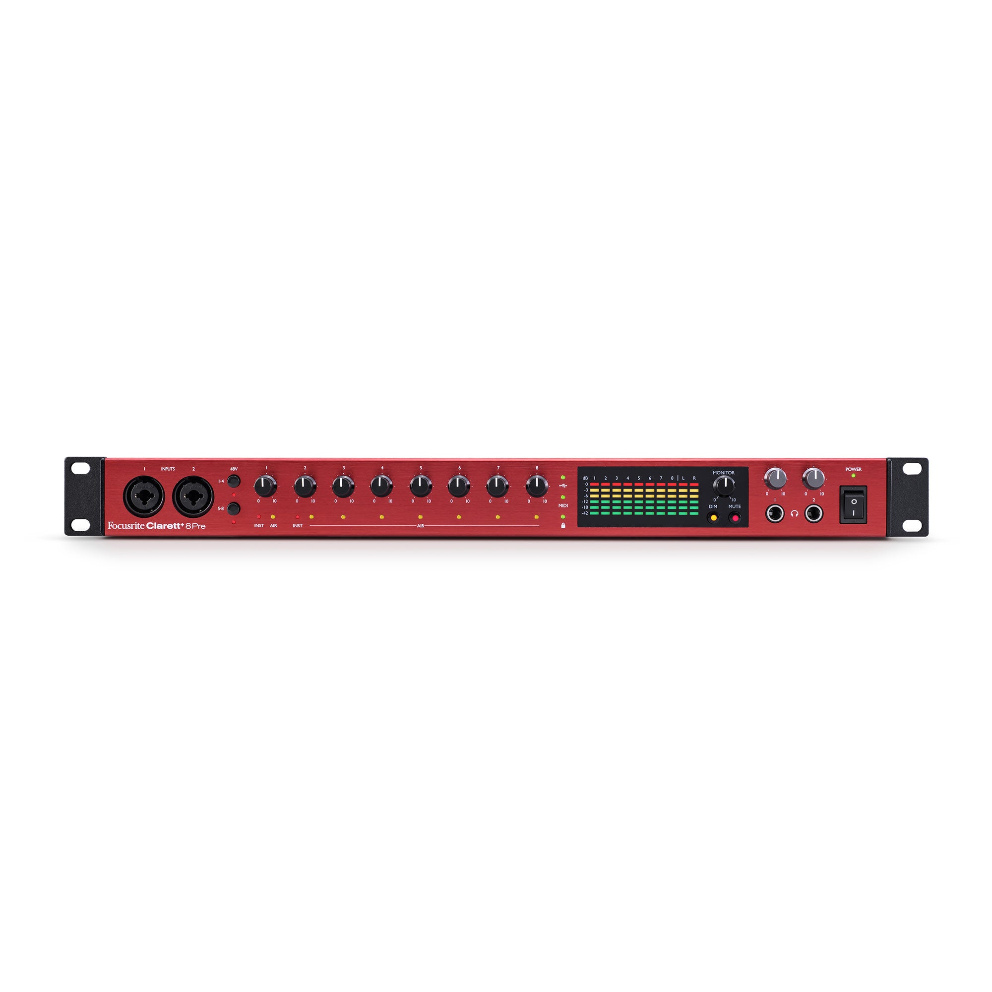 Focusrite Clarett Plus 8Pre - 18-In / 20-Out USB-C Audio Interface