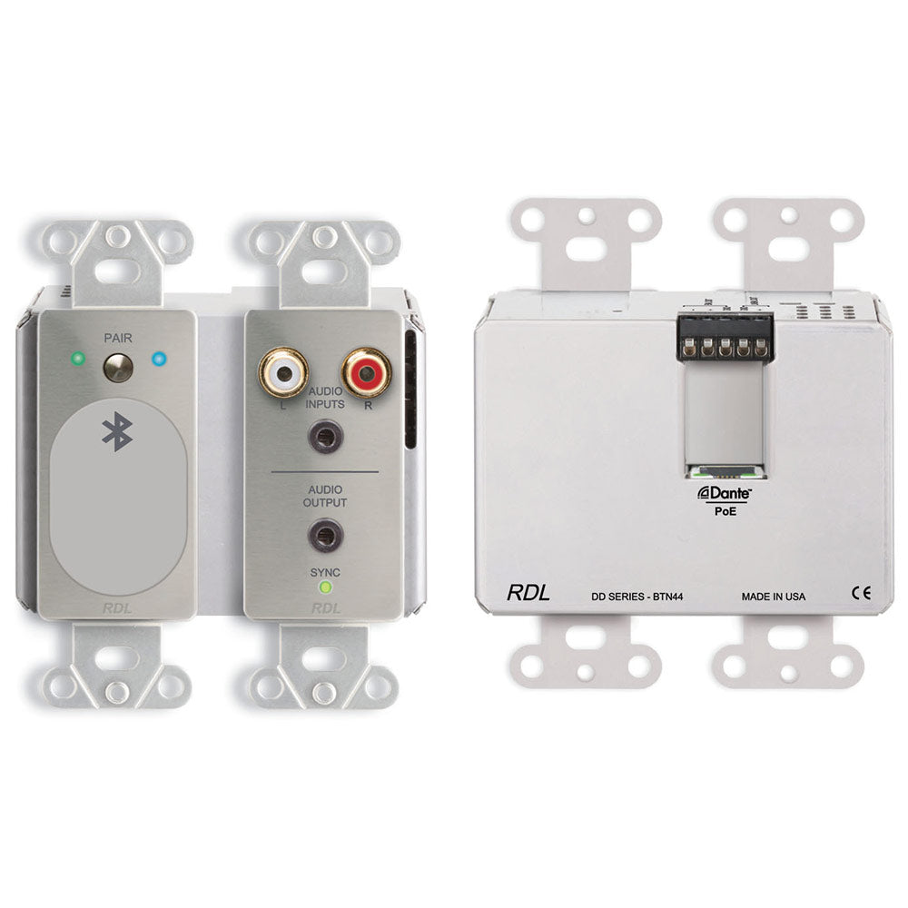 RDL DDS-BTN44 Wall-Mounted Bi-Directional Line-Level and Bluetooth Audio Dante Interface