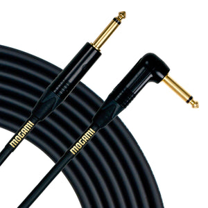 Mogami Gold Instrument Cable with One Straight End and One Right Angle End - 25 feet